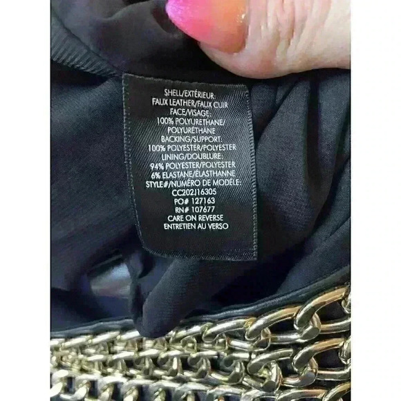 NEW Alice + Olivia Rizo Faux Vegan Black Leather Mini Skirt Size 14 - Picture 8 of 11